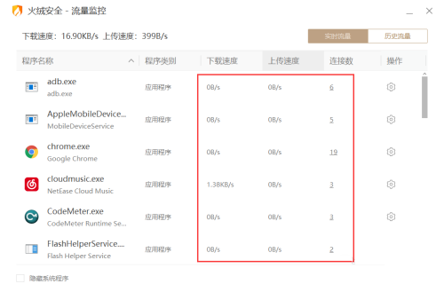 《火绒安全》怎么限制软件网速