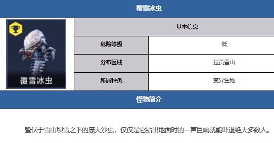 《星球重启》覆雪冰虫哪里多