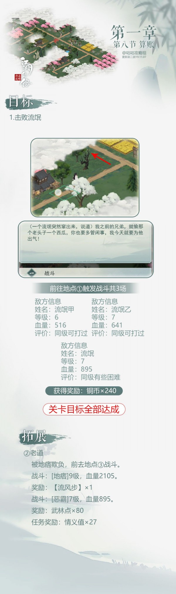 《江湖悠悠》第一章第八关怎么过