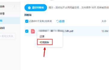 《百度网盘》怎么彻底删除文件