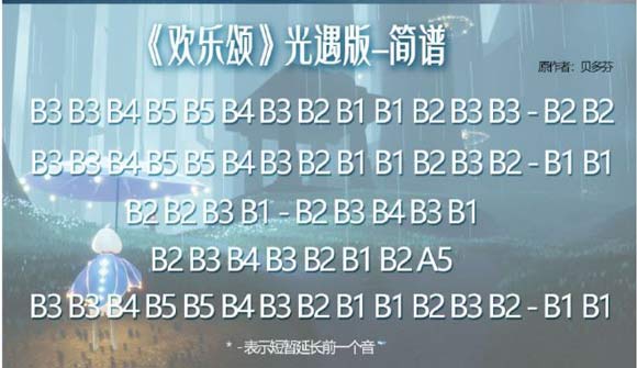 《光遇》欢乐颂怎么弹？欢乐颂乐谱推荐