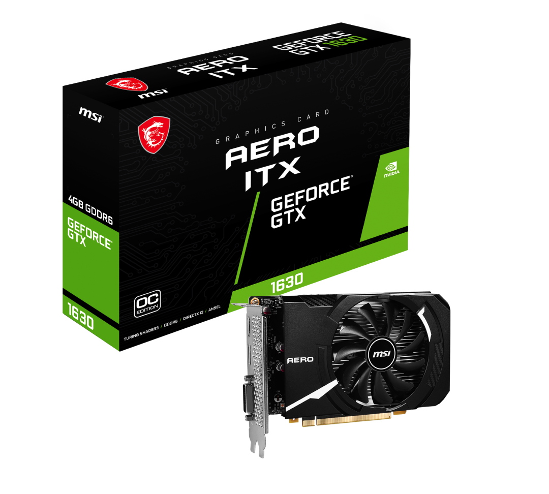 微星开售GeForce GTX 1630系列入门显卡