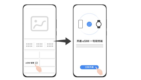 华为手表watch3pro new用苹果iOS 手机开通eSIM