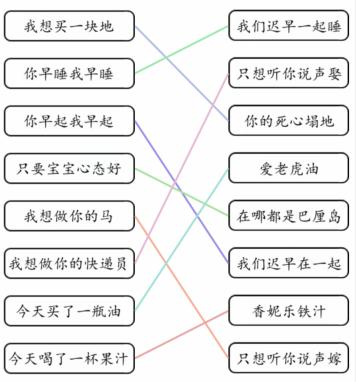 《文字的力量》土味情话连一连怎么过