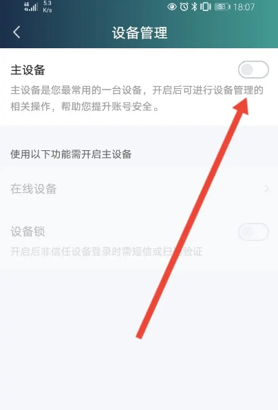 《爱奇艺》怎么设置主设备