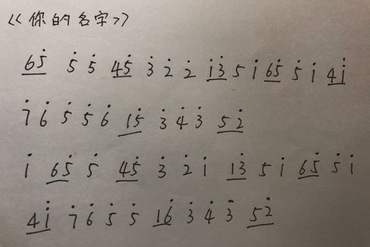 《光遇》你的名字乐谱怎么演奏？你的名字乐谱一览