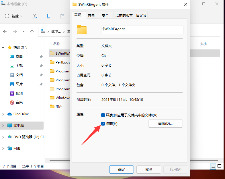 Win11隐藏文件怎么进行取消隐藏