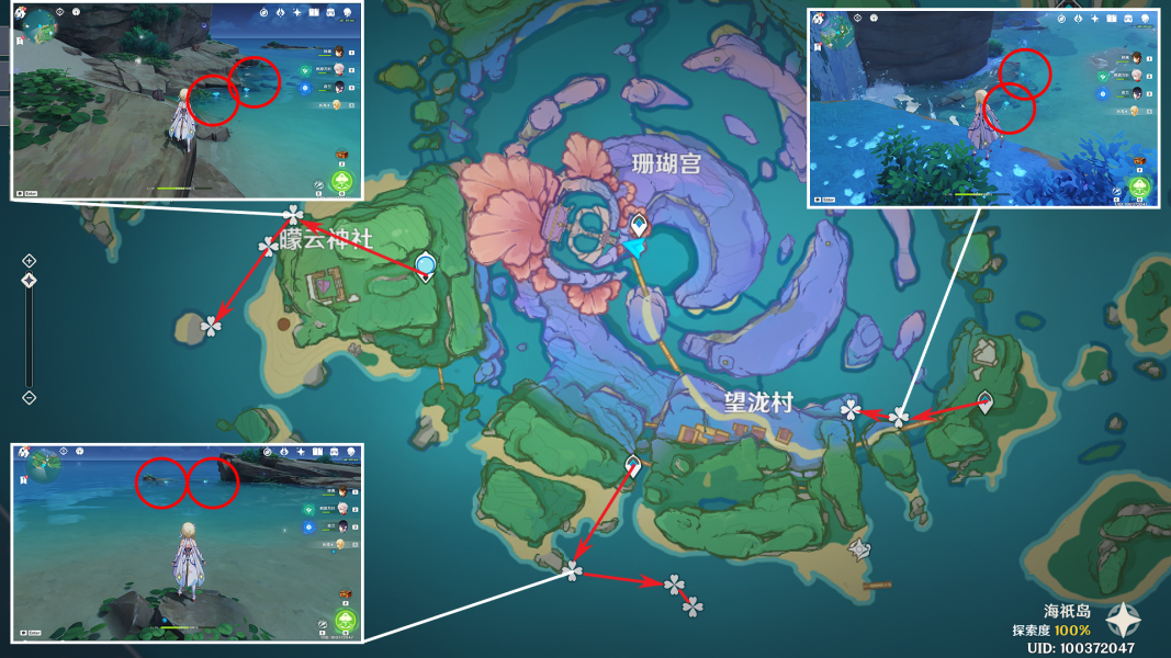 《原神》3.8海灵芝分布图