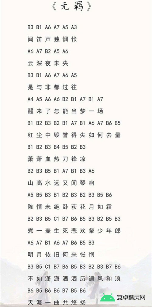 《光遇》无羁乐谱怎么弹？