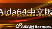 AIDA64设置记忆页面菜单状态