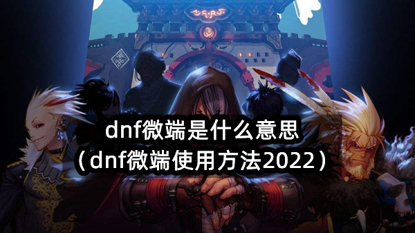 dnf微端是什么意思（dnf微端使用方法2022）